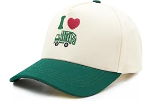 Waldeal Toddler Trucker Hats for Boys and Girls, Garbage Truck Mesh Snapback Baseball Cap for Kids Ages 2-6