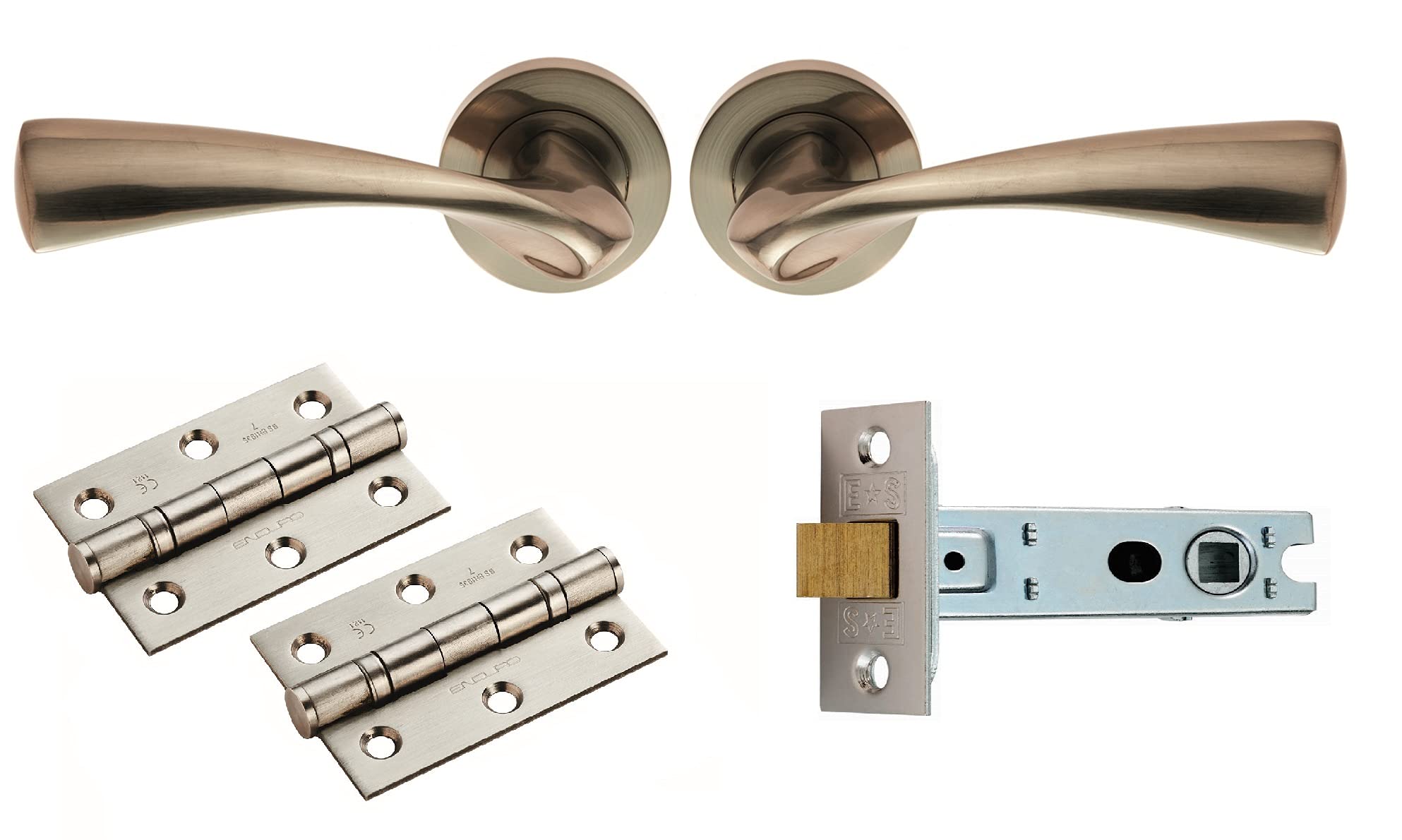 Carlisle Brass GK007SN/INTB Handles, Hinges & Latch Pack, Satin Nickel