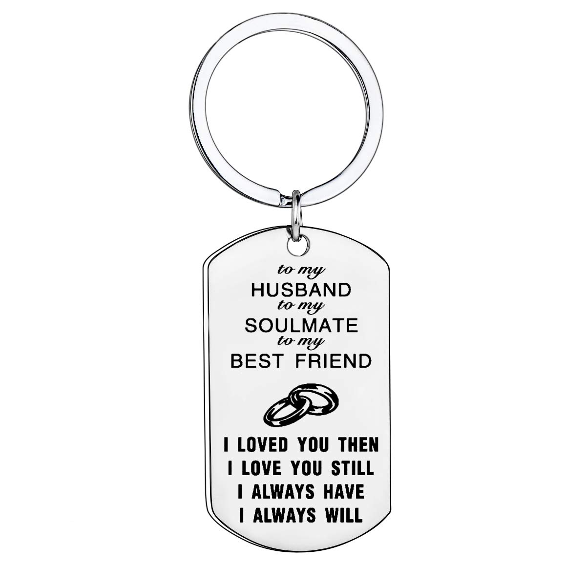 MADHAHEFU Couple Gifts Husband Keychain to My Love Gifts for Her Him BBF Best Friends Birthday Keyring (to My Husband)