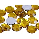 20mm Gold Topaz H107 Flat Back Acrylic Rhinestones Cosplay Plastic Gems Embelishments Jewelry Making Crafts Scrapbooking Costume Jewels - 20 Pieces