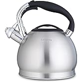 Easyworkz Whistling Stovetop Tea Kettle Food Grade Stainless Steel Hot Water Tea Pot With Loud Whistle,2.4 Quart(2.3l)