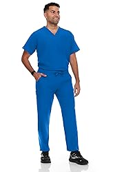 Hey Collection Men Stretch Scrubs Set V-Neck Scrub