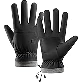 AnLipro Men’s & Women’s Winter Gloves – Waterproof Windproof Insulated Touchscreen Gloves for Cold Weather, Snow, Work, Running, Cycling.