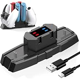 Switch Controller Charger Station for Nintendo Switch &amp; OLED, Pro Charging Dock for JoyCon/Pro/ PS5 Controller/Xbox, 6 in 1 Charging Stand Accessories for Nintendo Gamepad, Black