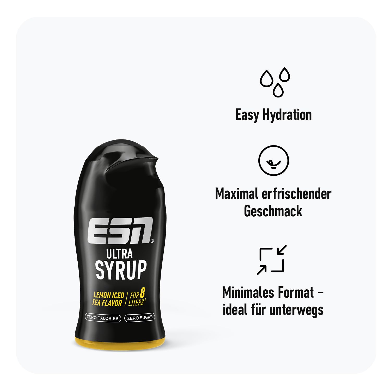 ESN Ultra Syrup, Green Apple, 65 ml, für 8 l Fertiggetränk, zuckerfreier Sirup, hochkonzentriert, zero Kalorien - made in Germany 2