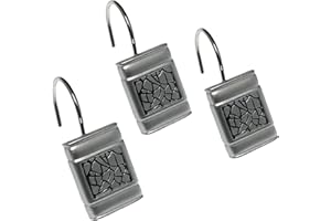 Popular Bath Silver Sinatra, Shower Curtain Hooks