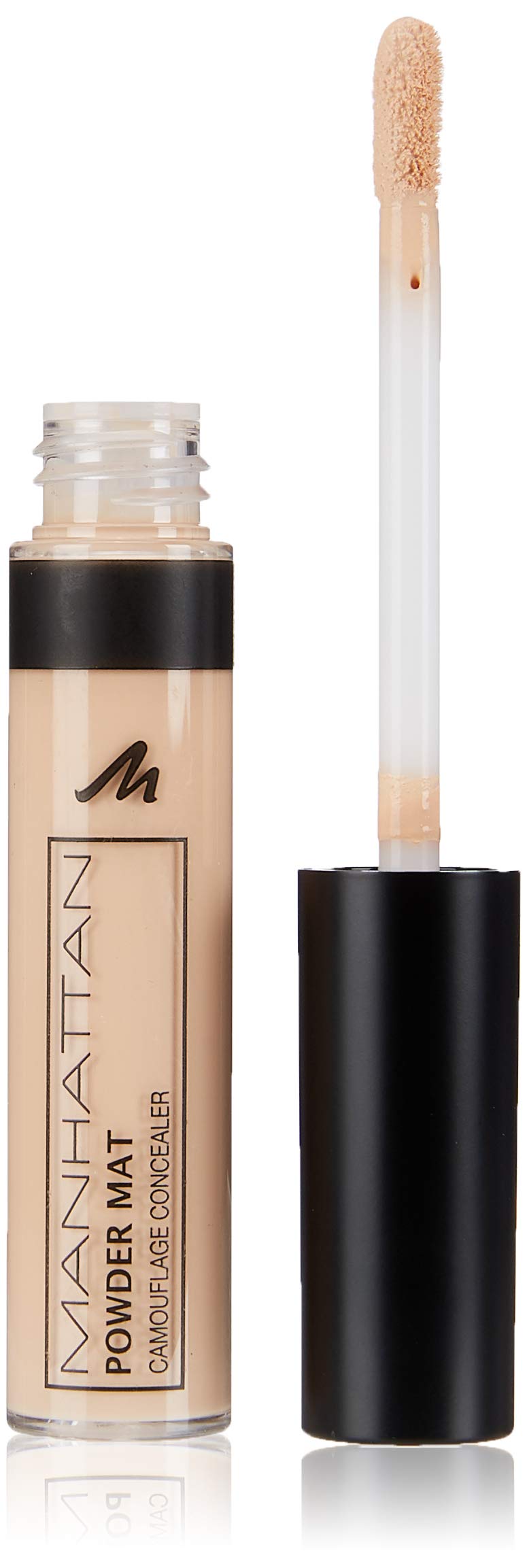 Manhattan Powder Mat Camouflage Concealer 100 Fair Matte Cream Concealer with Applicator Against Dark Circles and Blemishes 1 x 7 ml