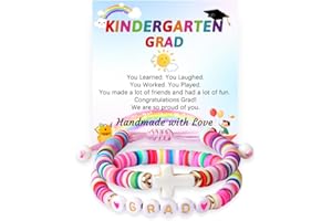 YUZHEJIE Kinder-garten Graduation Gifts 2025 Kindergarten Pre-K Graduation Bracelet for Gir Daughter Granddaughter Niece with Card Present Box