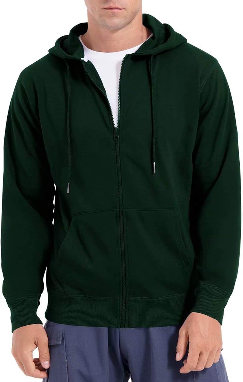 zip up cotton hoodie