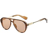TruFabV Vintage Retro 70s Sunglasses for Women Men, Fashion Disco Glasses, Double Bridge Aviators