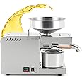 CGOLDENWALL Oil Press Machine Automatic Oil Extractor with Dual Temperature Control, Cold/Hot Oil Expeller for Commercial Home Use Stainless Steel Electric Oil Press for Nuts Walnut Linseed Almond Rapeseed Sesame