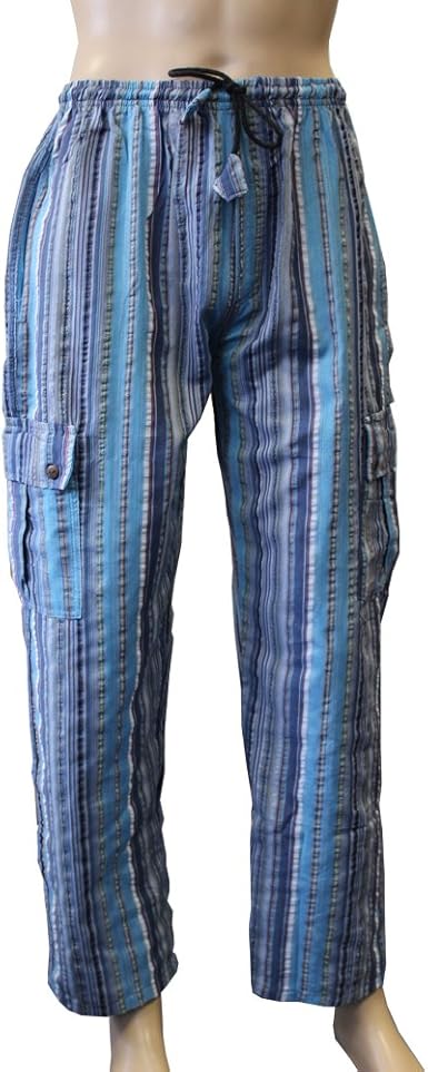 colourful striped jeans