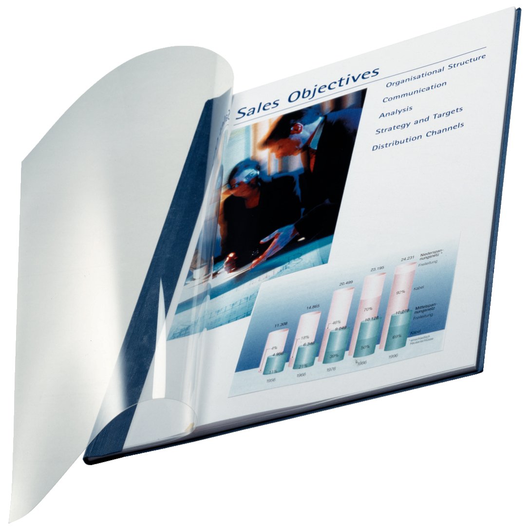 Leitz impressBIND Soft Covers, 14.0 mm Spine, Blue, Pack of 10 — image 1