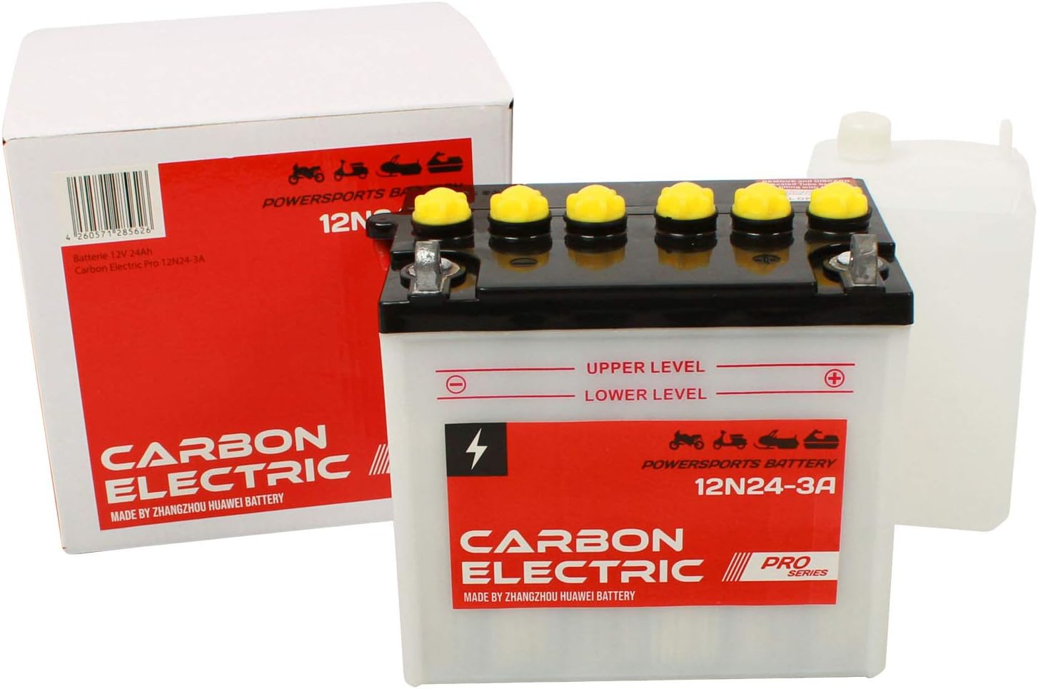 Batterien Carbon Electric Batterie 12N243A Motorradbatterie 12V 24Ah