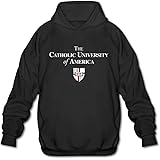 Suierliyifu Black Gentleman Catholic University of America Hooded Sweatshirt Tee-Shirt Normal Fit Casual