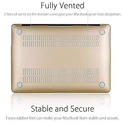 UESWILL Luxury Gold Matte Hard Shell Case Cover