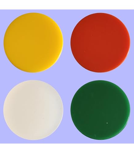 Sagar Prem Carrom-Set – 24 Acryl-Münzen + 1 Striker, 6 Mm Dick, Bunte Farben, Für Spiel & Kinder-Lernspaß