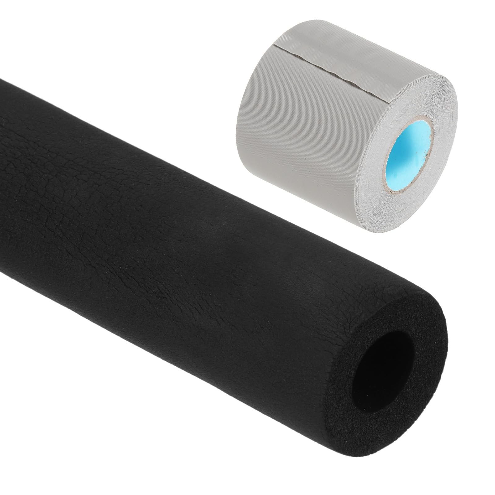PATIKIL 3/4"(19mm) ID x 6Ft Pipe Insulation Foam Tube, Pipe Cover Wrap Roll Bar Padding Tubing with Wrapping for Handle Grip HVAC Air Conditioner