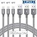 ALIWIKI iPhone Charger, 3Pack 6Feet Nylon Braided Lightning Cable USB Syncing and Fast Charging Cable Cord for iPhone X/8/7/7 Plus/6s/6s Plus/6/6Plus/5/5S/5C/SE/iPad and iPod (Gray)