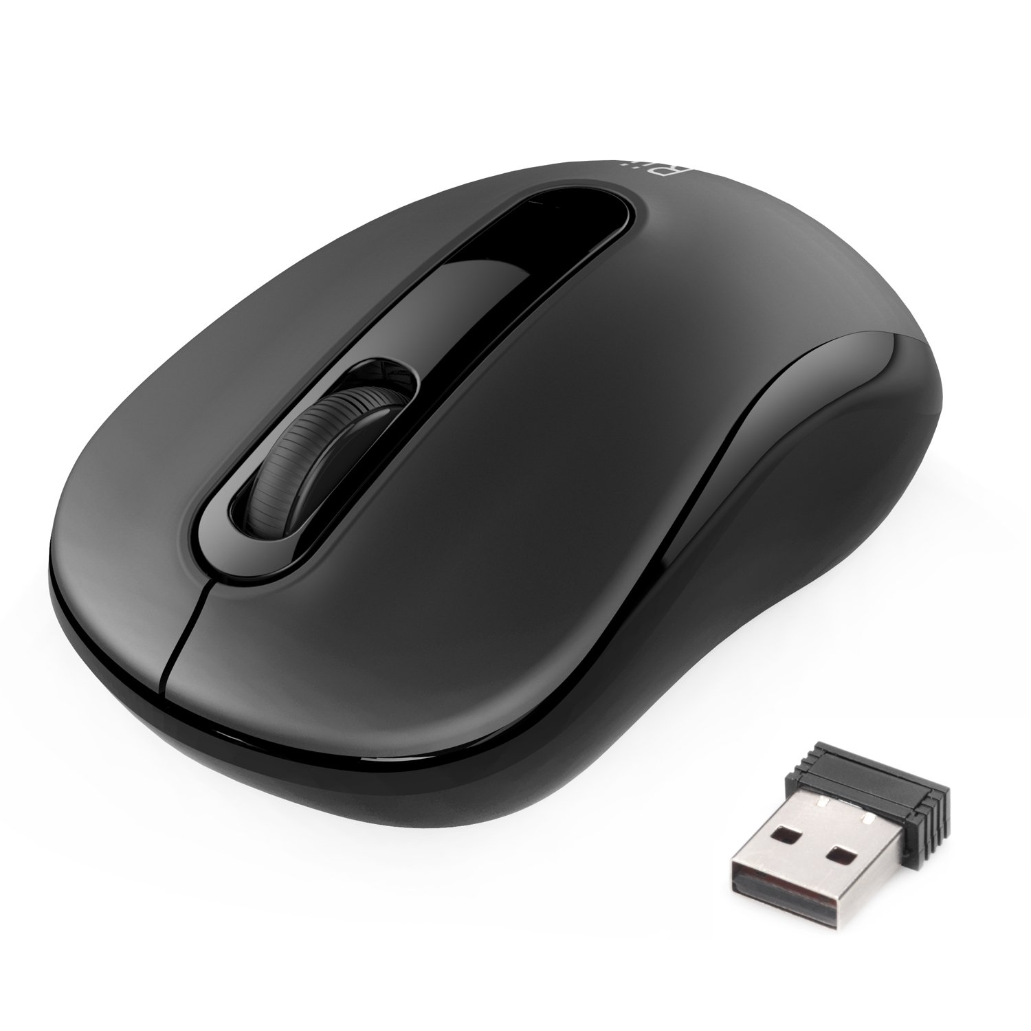 Rii RM100 Wireless Mini Mouse USB Black (RM100 Black)