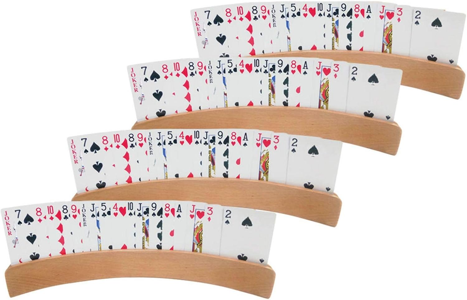 2 Spielkartenhalter Aus Holz – Freihändig Für Poker & Kartenspiele