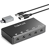 Cubilux CB5 USB Audio Interface for Recording, Streaming, Podcasting, USB to 3.5mm Sound Card with Stereo Microphone Input, Line-In, Line-Out &amp; Headphone Jack for Monitors, Support Windows &amp; Mac OS