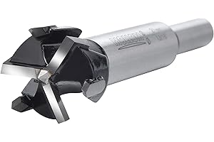 Mollom (21mm|13/16") Triple Flute Forstner Drill Bit for Woodworking with 3-Cutter YG8 Carbide Tipped of 2.0mm,Hinge Cutter Tool Kits for Hard Soft Wood, Plastic, Plywood