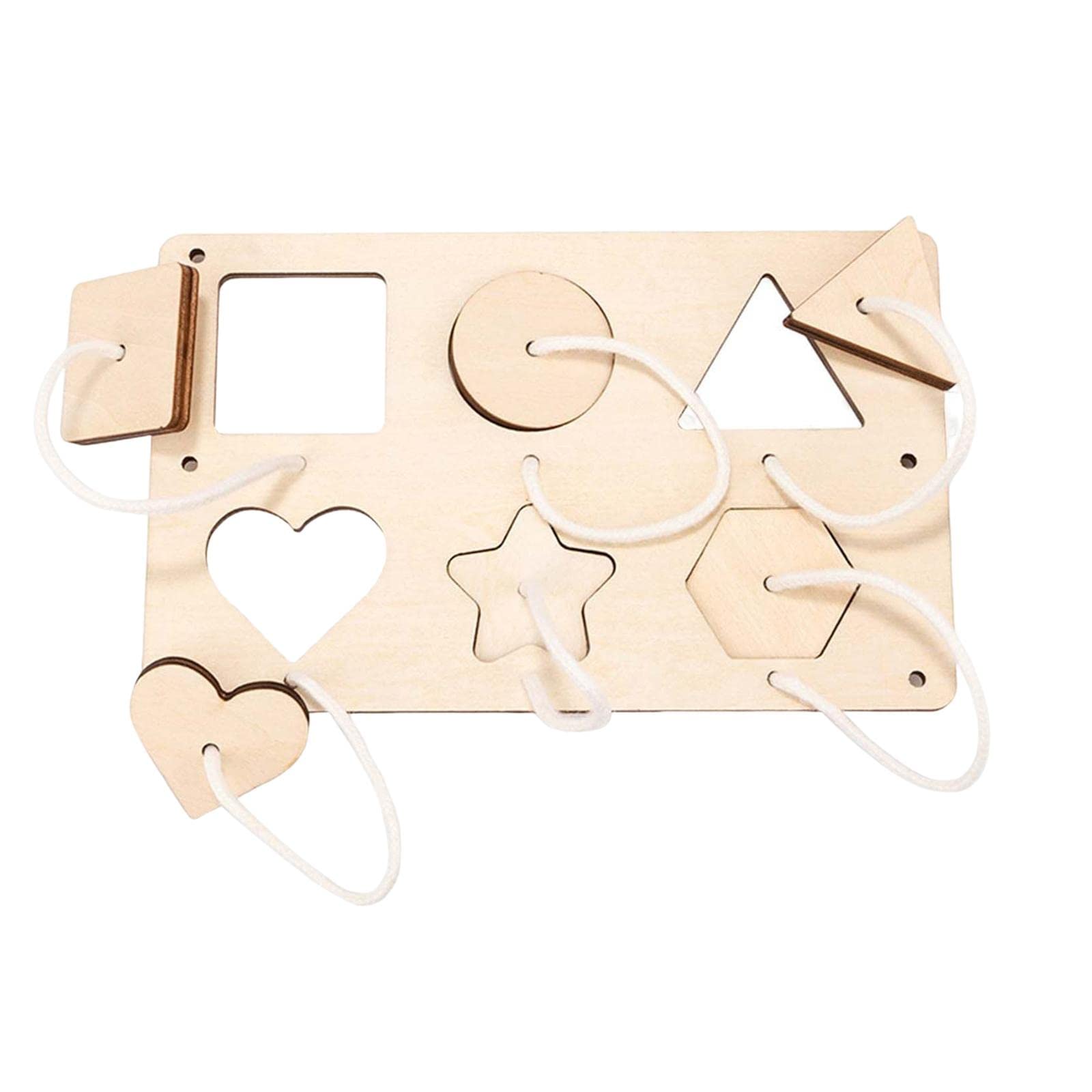 Fenteer Kids Busy Board DIY Accessories Educational Sensory Toy Early Teaching Learning Activity Center Board for Plane Travel Toys Toddler Kids, Shape Matching — image 1