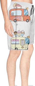 ice cream truck swim trunks