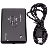 HiLetgo 125Khz EM4100 USB RFID ID Card Reader Swipe Card Reader Plug and Play with Cable First 10 Digit (Only Read 125kHz ID Card, Cannot Read IC Card. See Product Pictures)