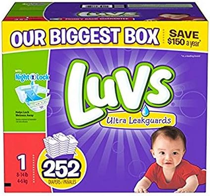 Amazon Com Luvs Diapers Size 1 252 Count Health Personal Care