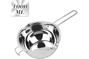 1000ML Melting Pot Stainless Steel - Double Boiler Pot for Melting Chocolate, Candy, Butter, Cheese and Candle Making