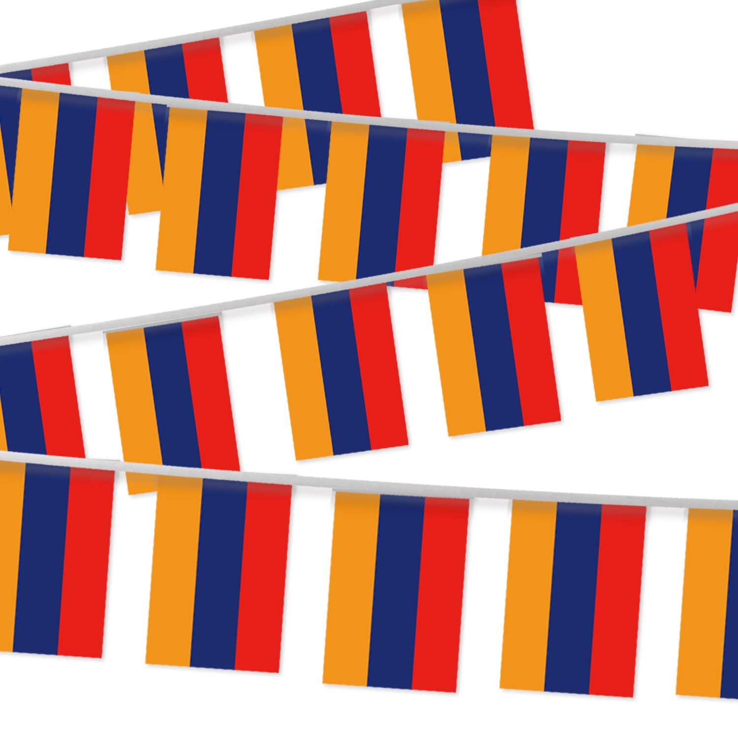 Photo 1 of 32FT Armenia Pennant Small Flag Bunting,30 PCS Mini String Banner Stripes Armenian Decor Rectangle for Holiday Restaurant Home Party School