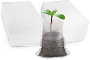 ENPOINT Seed Starter Bags Small, 200PCS 3x4 inch Non-Woven Nursery Plant Grow Bags, Fabric Seedling Bags Pots Pouch for Plants Seeding Clones Home Garden Supply