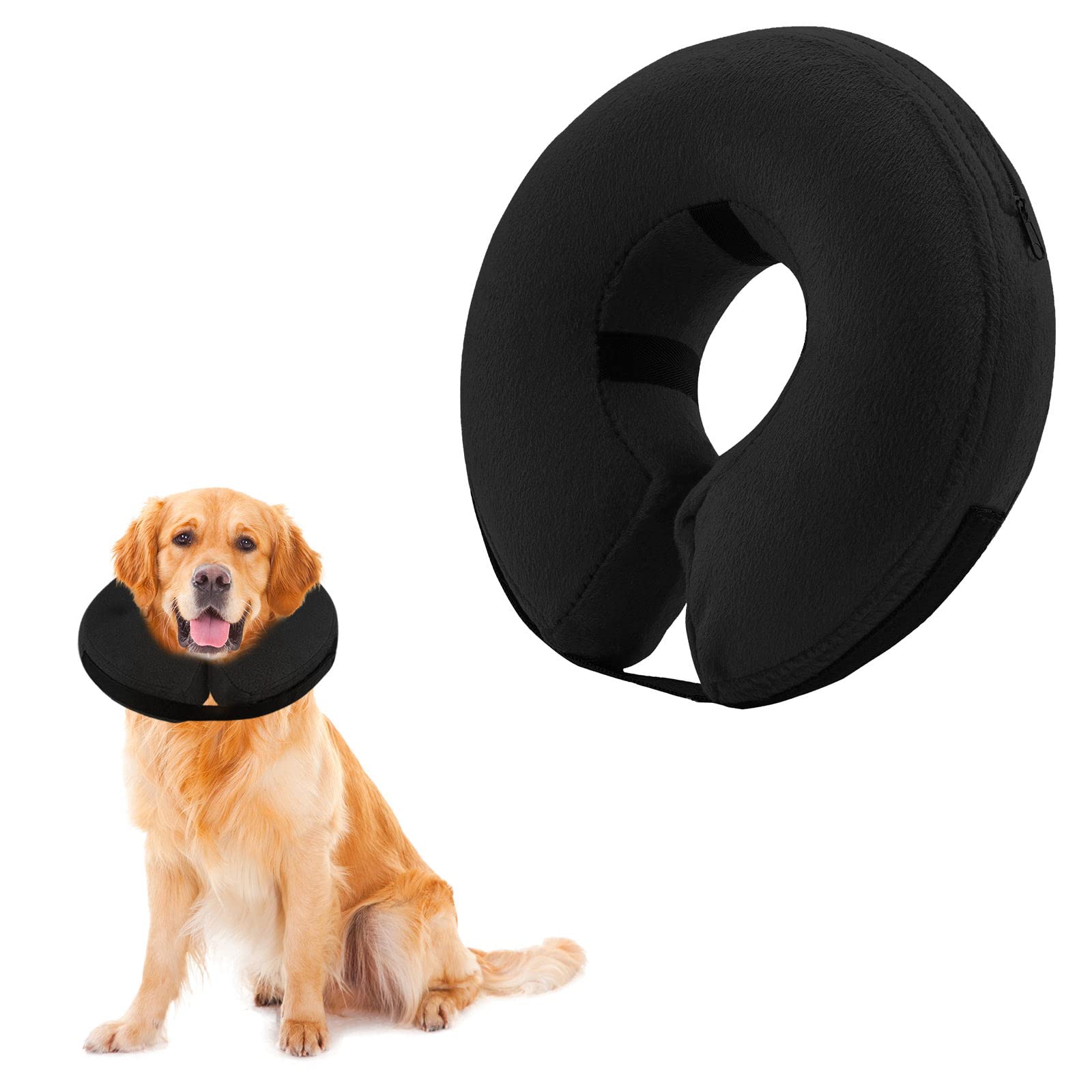 Emwel Pet Inflatable Collar for X-Large Dogs, Comfy Pet Collar Cone for Recovery, Inflatable Basic Dog Collars, XL
