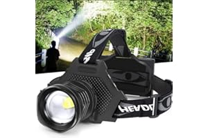 Bud K LED Headlamp USB Rechargeable, Head Lamp XHP70 Super Bright 1080 Lumen with 5 Modes, Batteries Included, Zoomable, Waterproof Headlight for Camping Hunting Running Fishing Biking