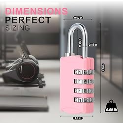 DELSWIN Small Combination Lock for Locker, 4-Digit