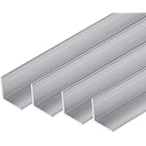 4Pcs Aluminum Angle Stock 6063-12" Long x 3/4" Wide x 1/16" Thick | 90 Degree Angled Aluminum for Extrusion Structural &amp; Architectural, Frames, Railings, Corner Guards, DIY Projects