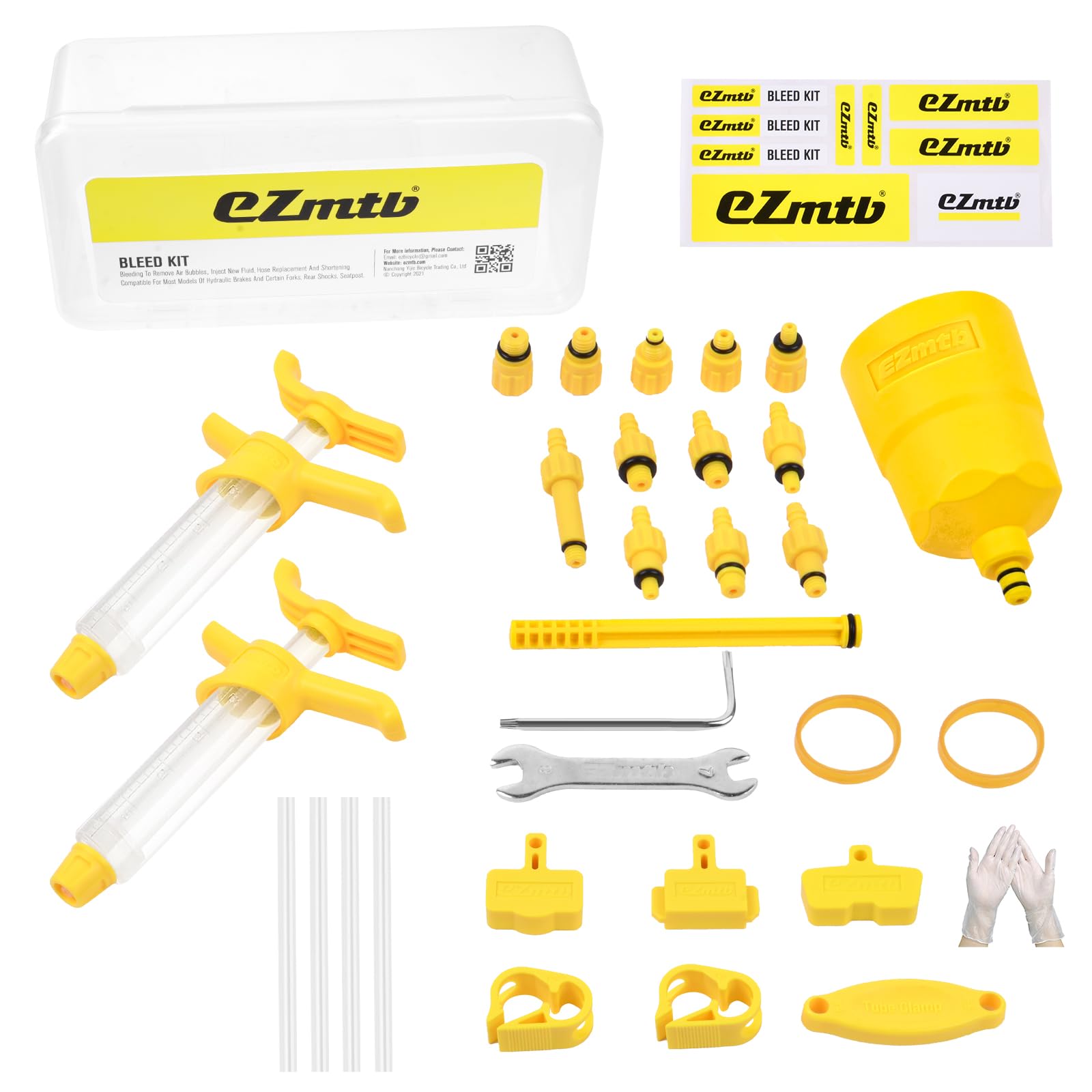 flintronic Brake Bleed Kit, Hydraulic Disc mtb Bike Brake Bleeding kit for SHIMANO, MAGURA, TEKTRO, Professional Mountain Bike Hyaraulic Disc Brake Repair Tools