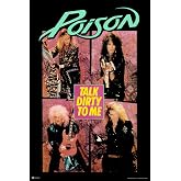 Poison Poster Talk Dirty To Me Heavy Metal 80s Rock Band Posters Cool Wall Art Print Poster 12x18