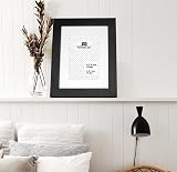 YiPinYin 6x8 Inch Photo Frame Set of 3 with Mounts Wood Grain Perspex 4x6 view 3