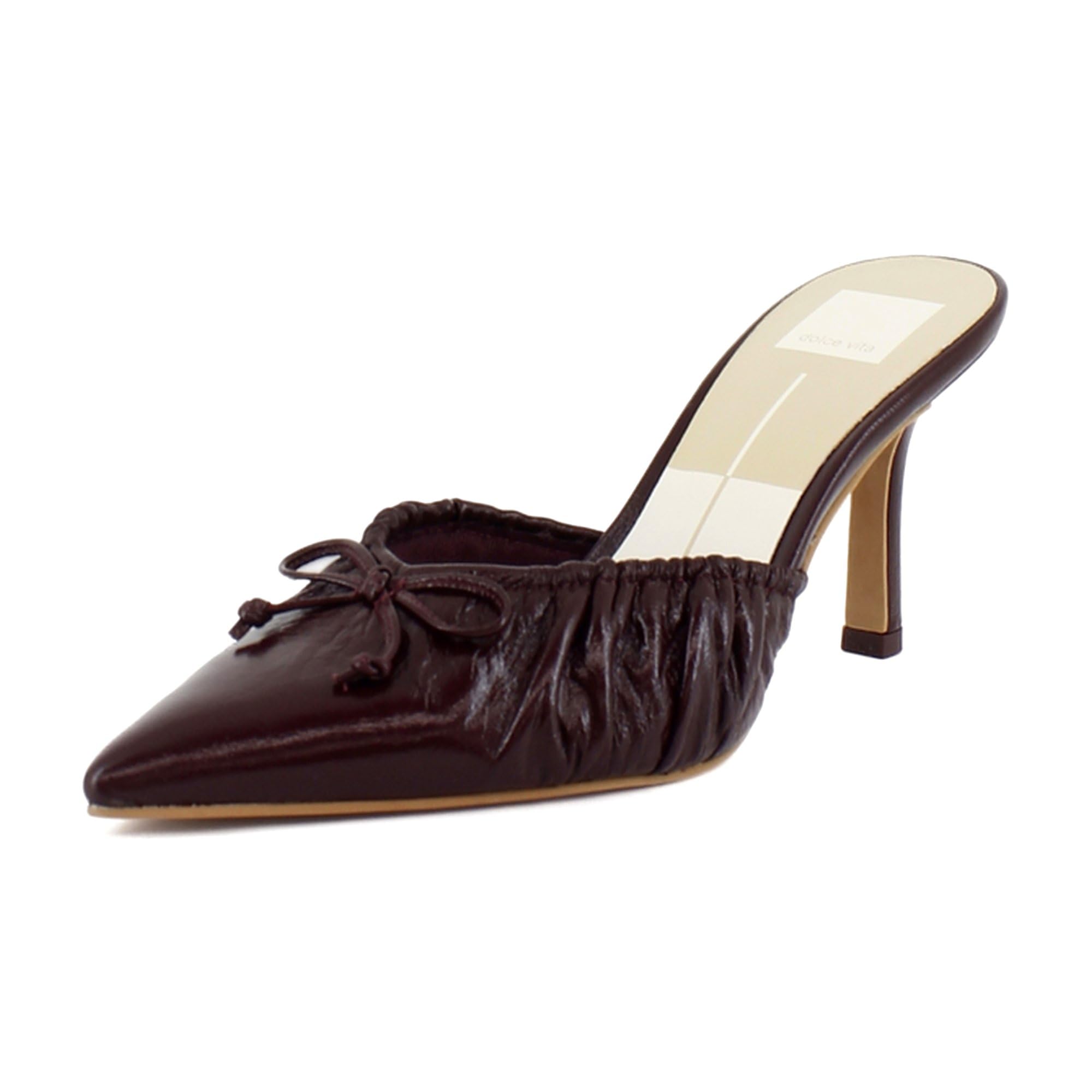 Dolce Vita Women’s Kairi Pointed Toe Heels, Cranberry Crinkle Patent, 9