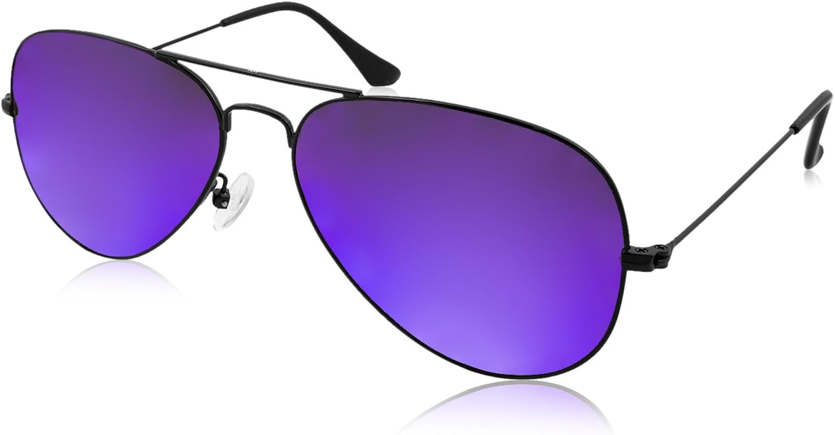 aqs mirrored unisex aviator sunglasses