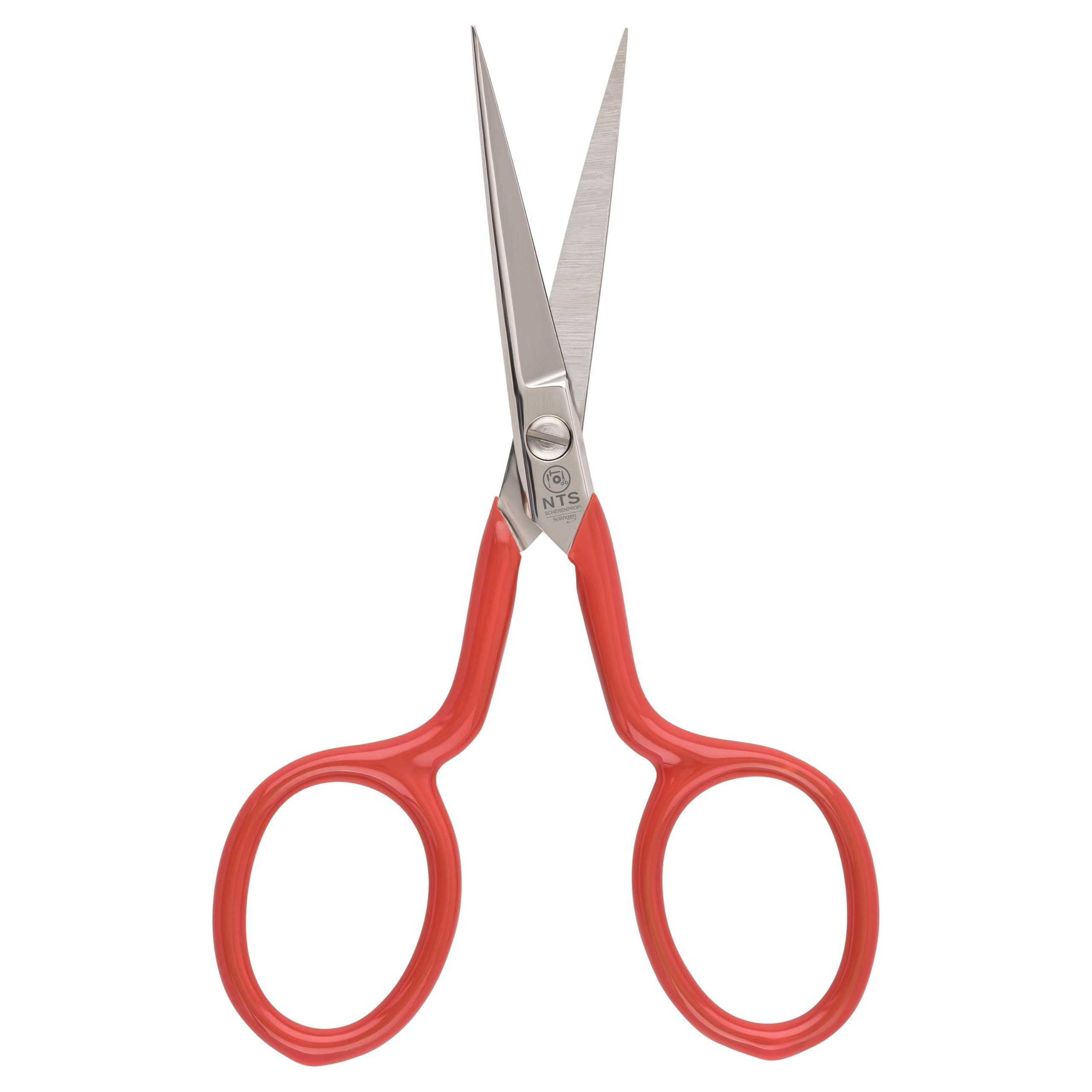 NTS-Solingen Embroidery Scissors - Industrial Sewing Scissors - Red Handles - Carbon Steel - Size 3.5 Inches