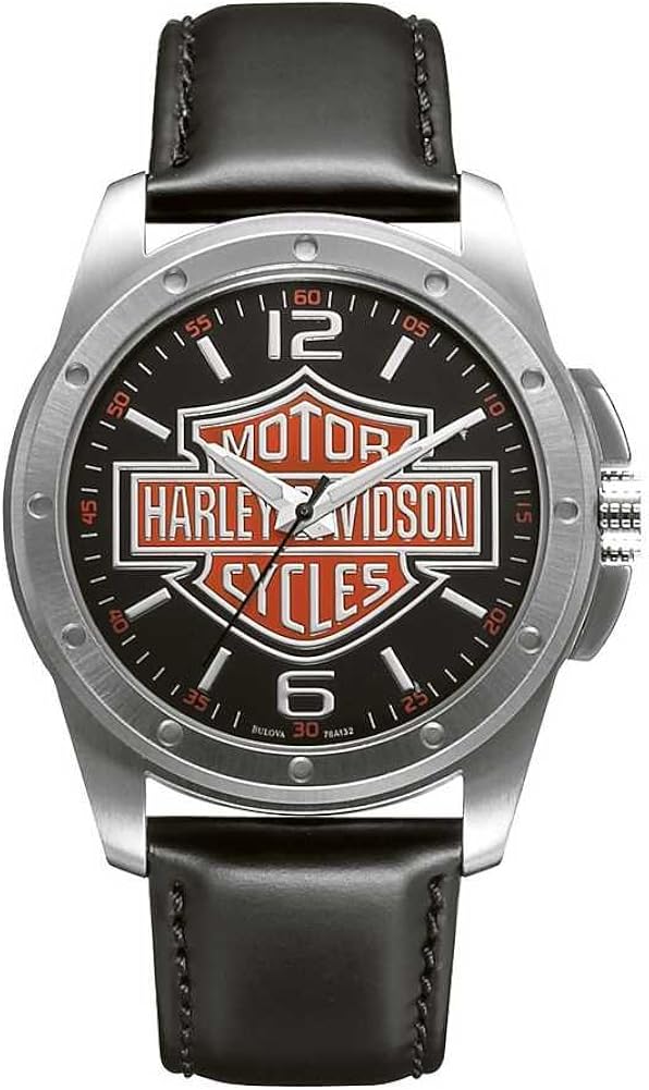 HarleyDavidson Men's Bulova Bar & Shield Wrist Watch 76A132 HarleyDavidson Watches HarleyDavidson Men's Bulova Bar & Shield Wrist Watch 76A132 HarleyDavidson Watches