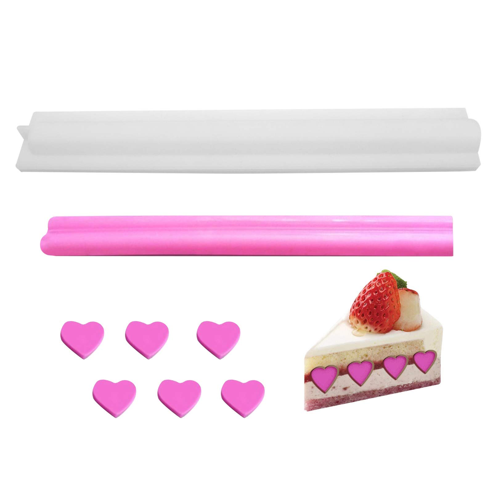 LaceDaisy Silicone Soap Mold, Heart Shape, Food Grade, Reusable, Heat-resistant, Easy to Release and Clean, DIY Craft Tool for Soap, Candle, Cake, Chocolate, Aromatherapy, Party Decoration