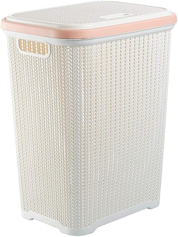 Minmin Cesto de ratán de plástico de imitación de Mimbre Lavandería