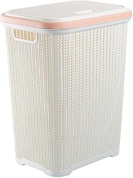 Minmin Cesto de ratán de plástico de imitación de Mimbre Lavandería