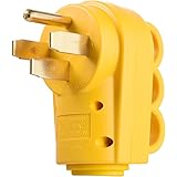 Snowy Fox RV 50 Amp Male Replacement Plug Heavy Duty with Ergonomic Grip Handle