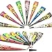 Henna Tattoo-Henna Tattoos Kits-9 Color Temporary Henna Tattoos Paste Cone with 107 Pcs Henna Template Set,1 x Applicator Bottle and 5 x Plastic Nozzle